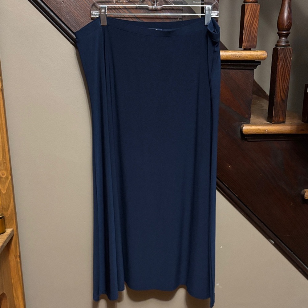 Chaps Dark Blue Maxi Skirt